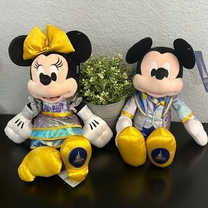 Disney Mickey and Minnie plush 50th Anniversary set